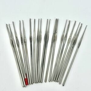 19 Vintage Lace & Doily Crochet Hooks Boye, Milward & Unbranded Preowned